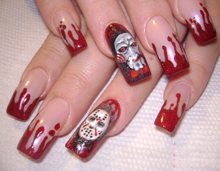 Coffin Couture DIY Horror Movie Themed Nail Art